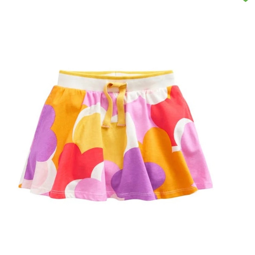 Mini Boden Kids' Jersey Skort Jam Daisy Cloud